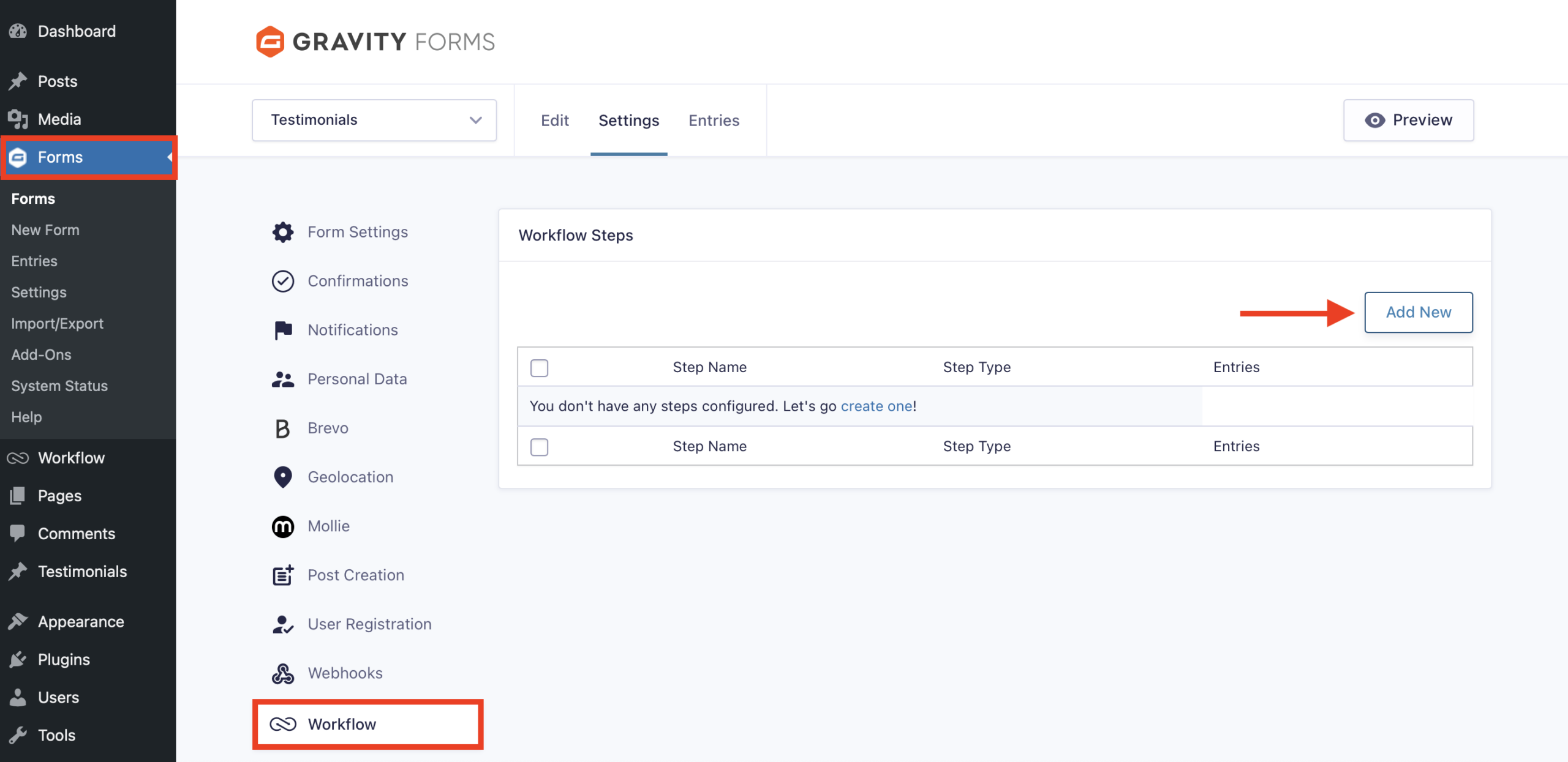 Flow-Add new workflow step