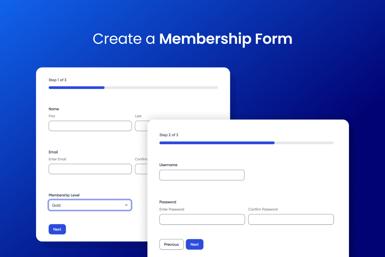 Create a Membership Form Step-by-Step