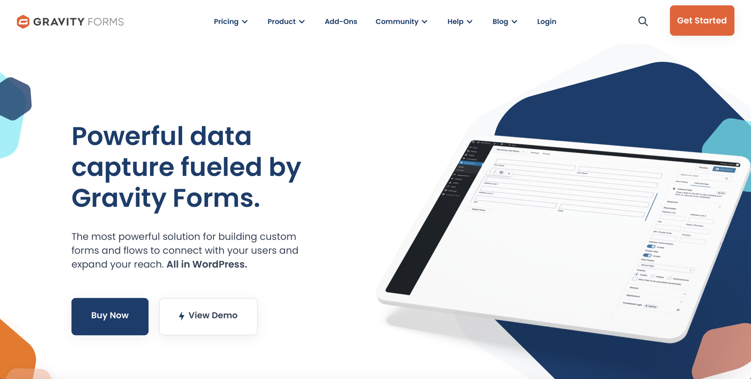 Gravity Forms home page