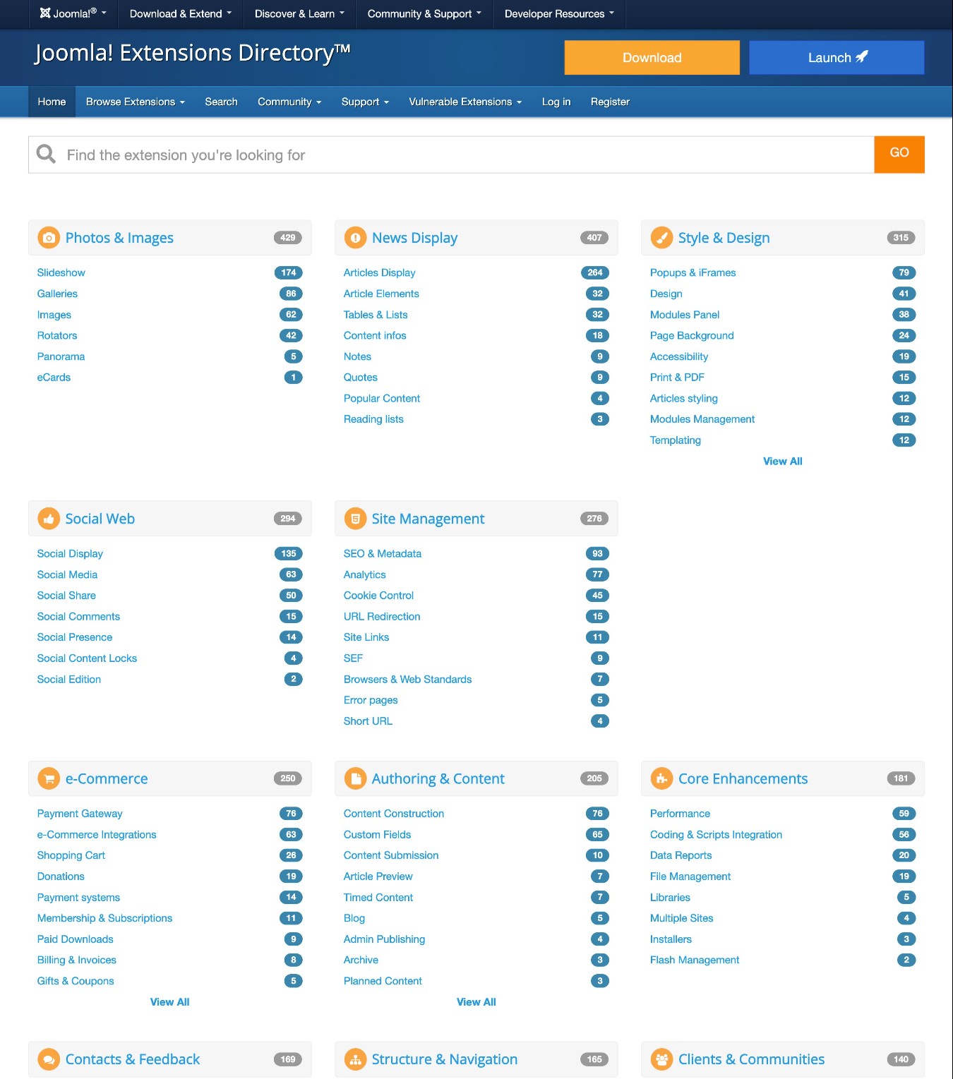 Joomla extensions directory