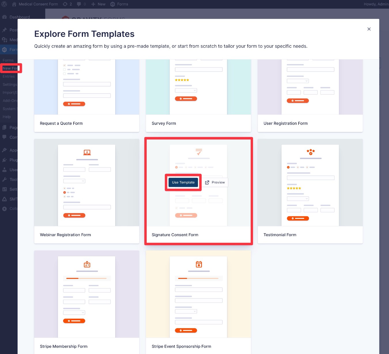 Choose the medical consent form template