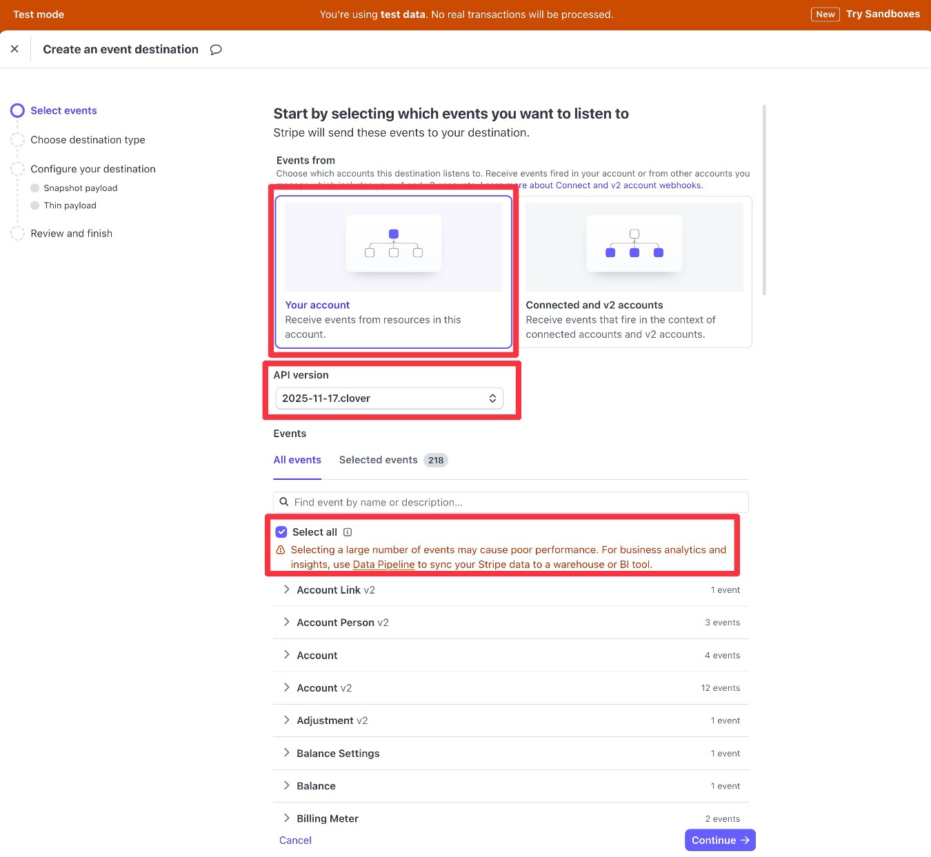 Create Stripe endpoint 