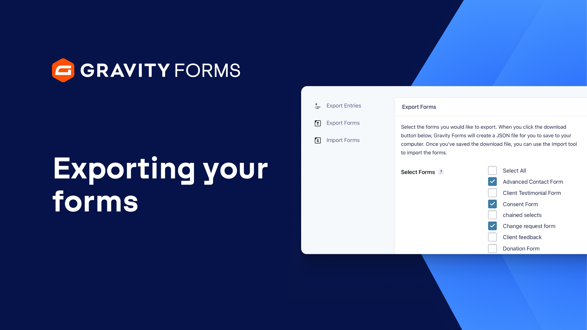 Exporting your forms