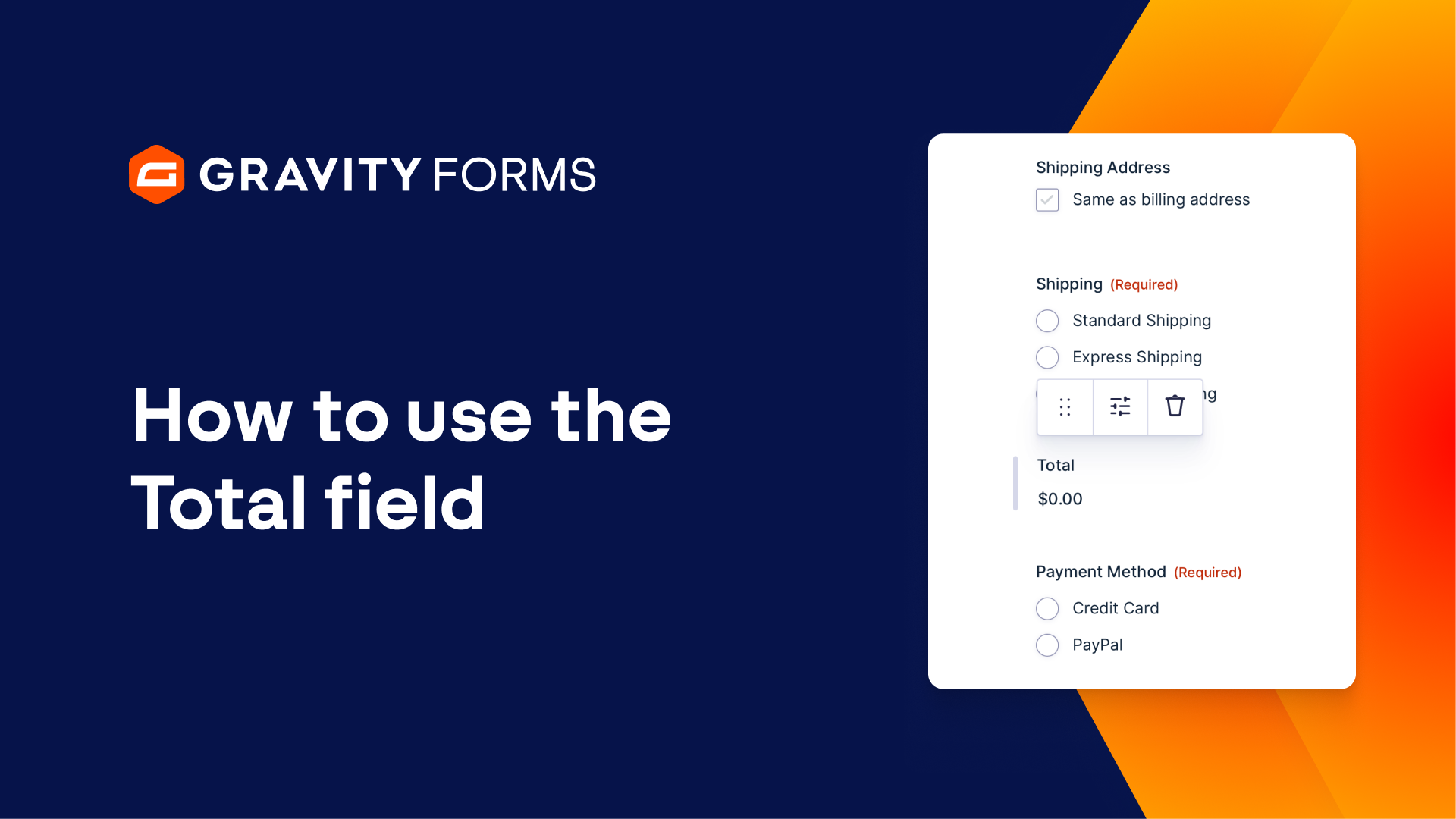 Using the Total field