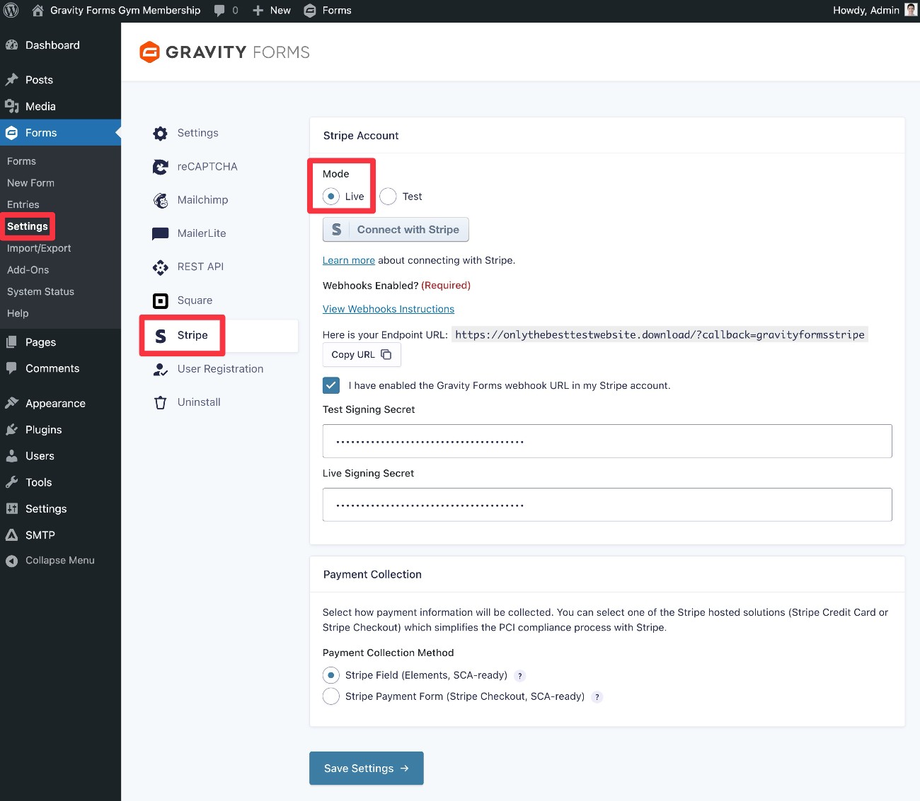 Enable live payments