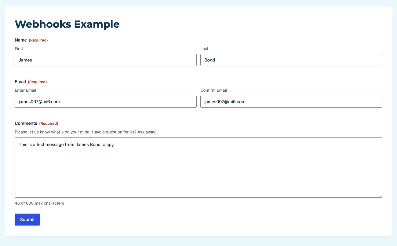Submit test form to n8n