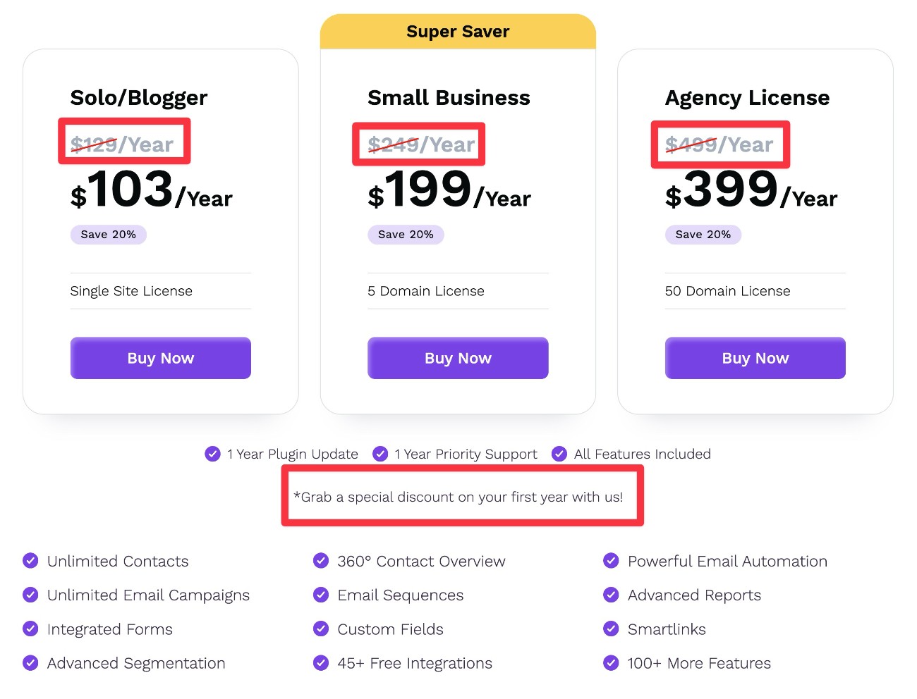 FluentCRM pricing