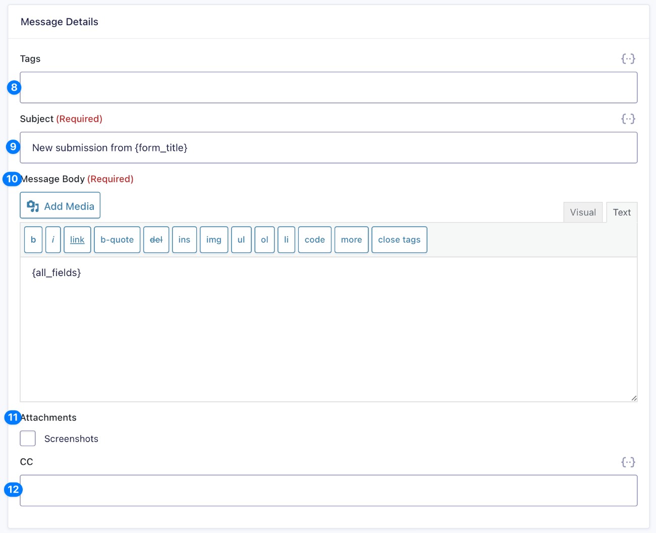 Configure ticket details