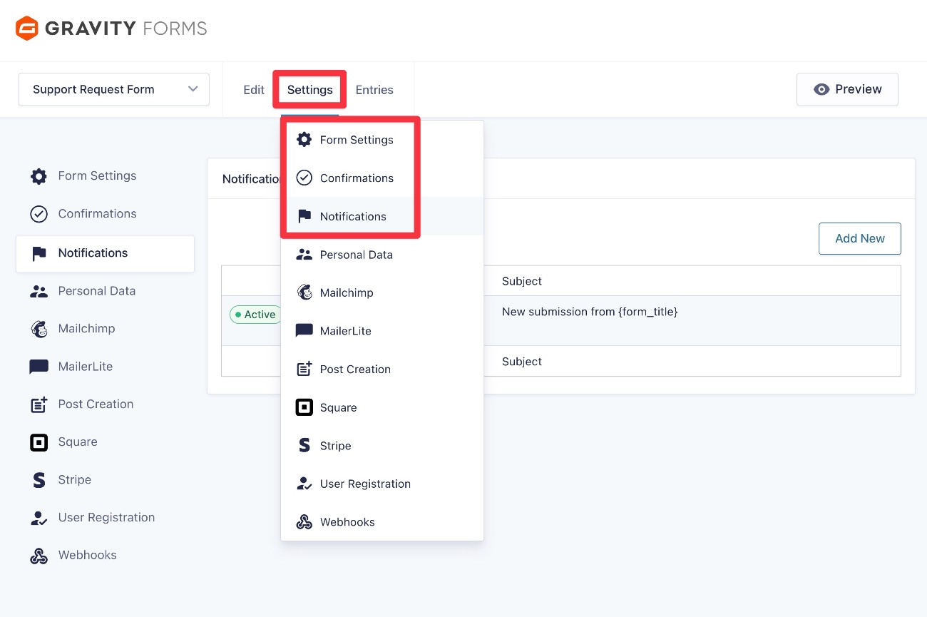 Customize form notifications and confirmations