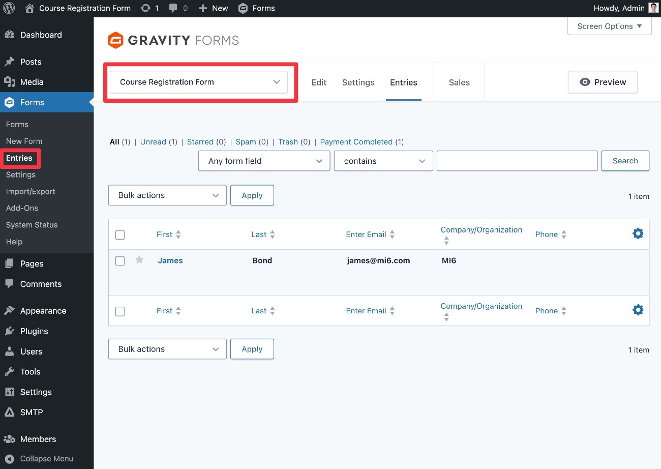 How to view course registrations