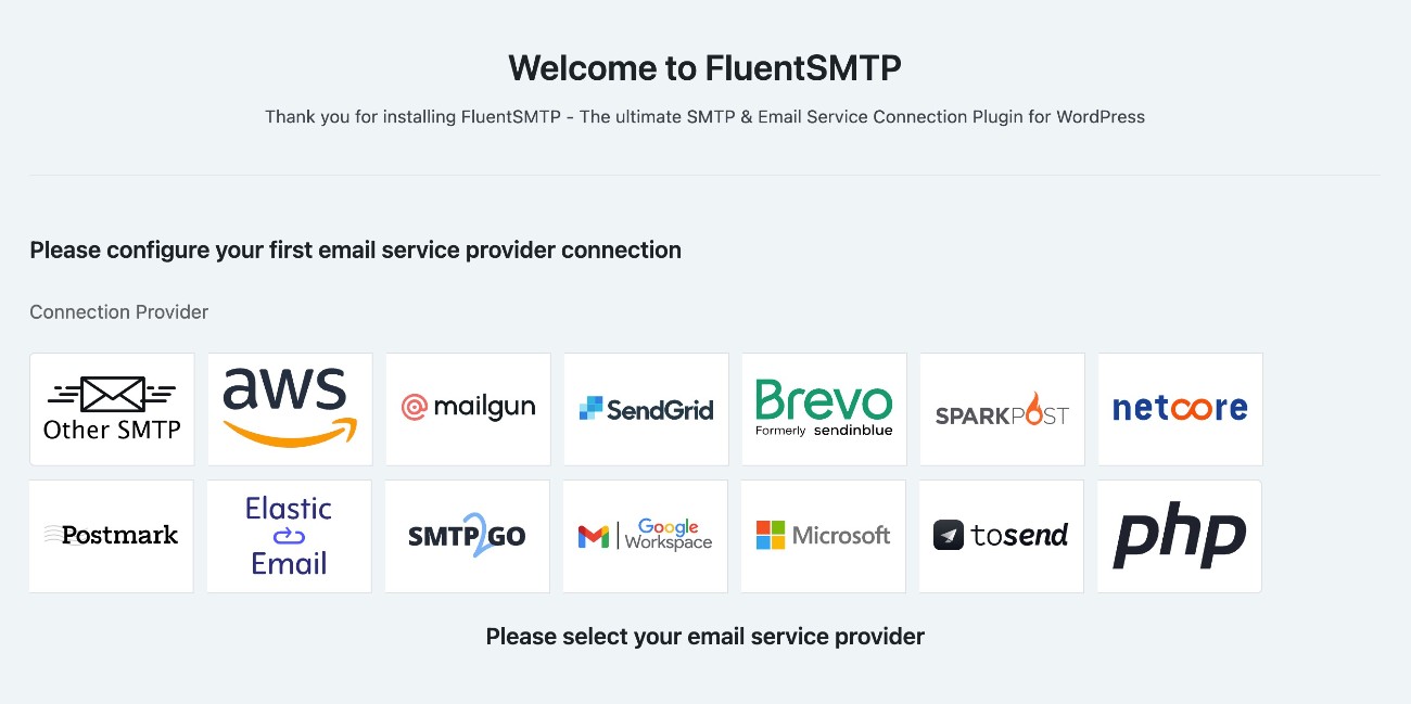 FluentSMTP integrations
