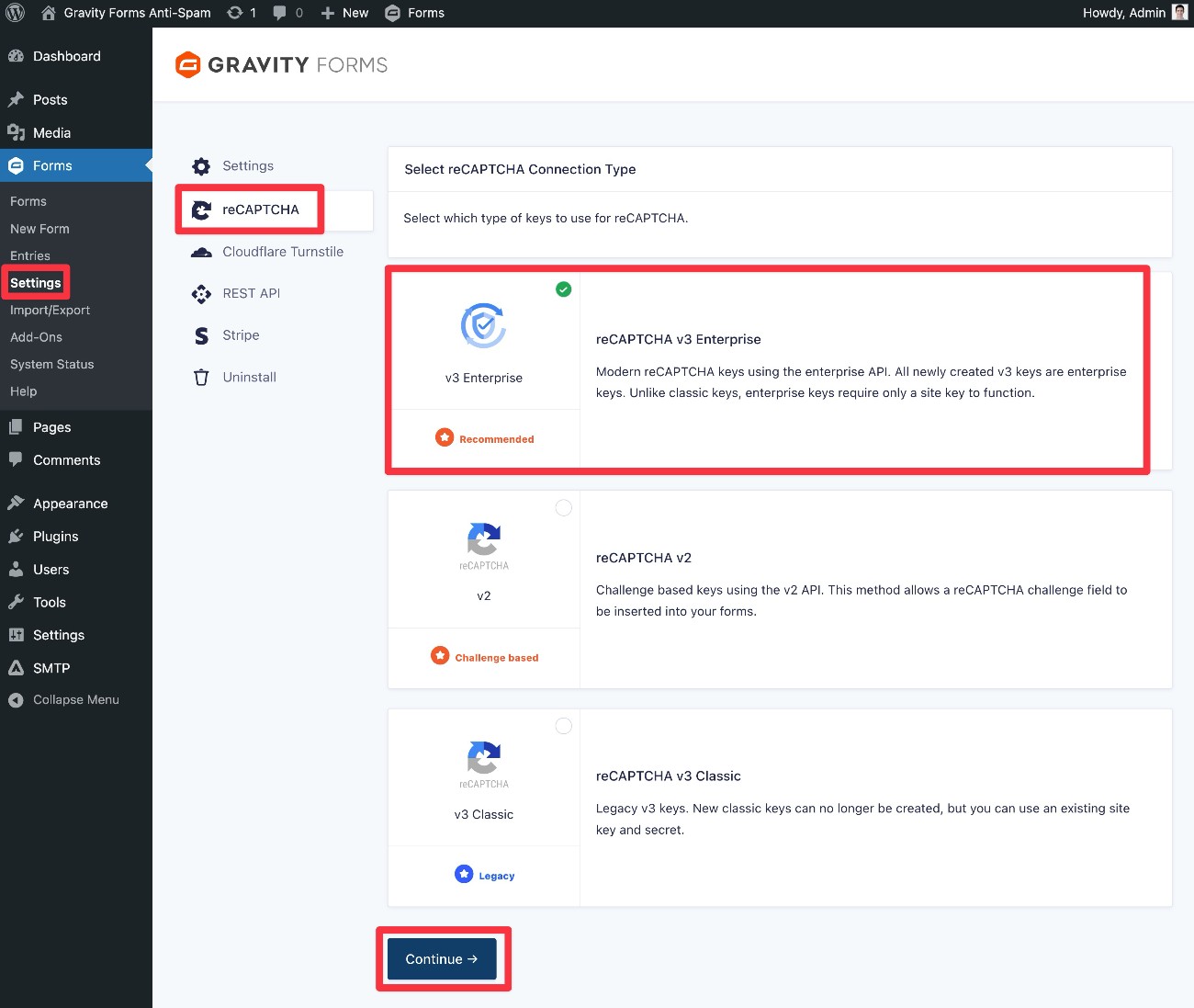 Choose v3 enterprise