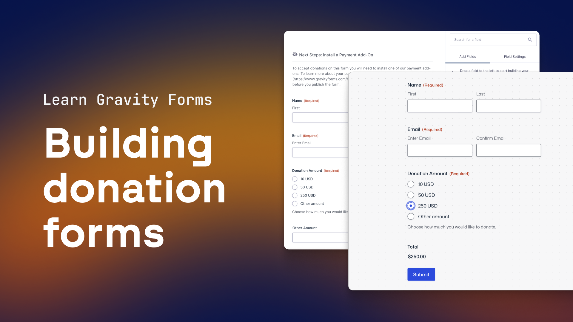 Building Donation Forms