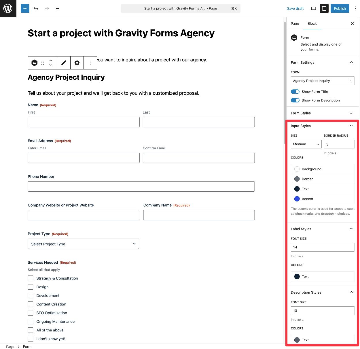 Webform Inquiry How to create a project inquiry form for your WordPress agency ...