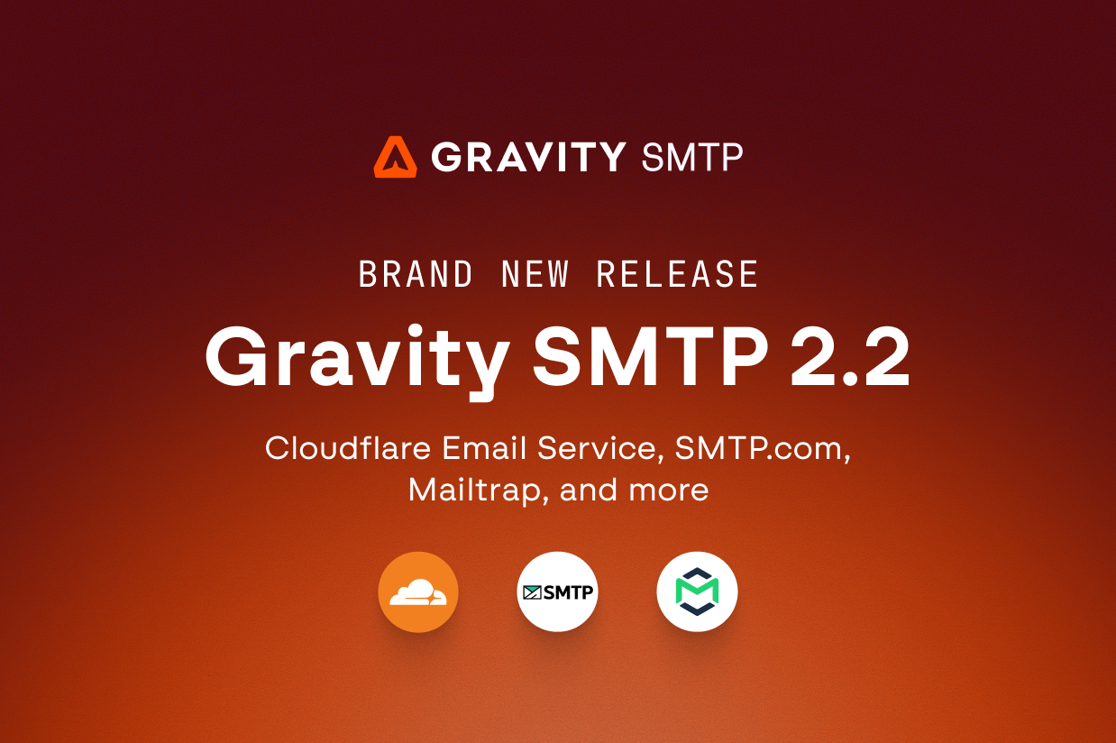 Gravity SMTP 2.2: Cloudflare Email Service, SMTP.com, Mailtrap, and more