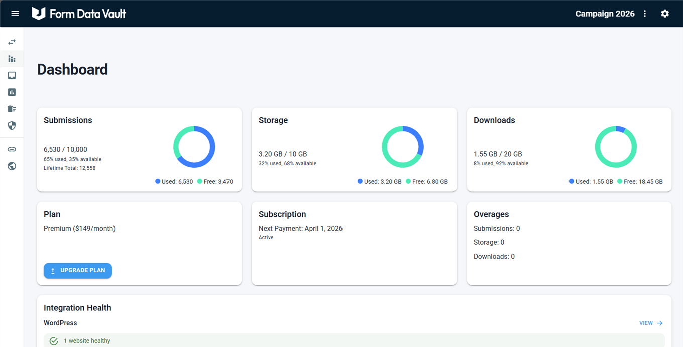 Form Data Vault