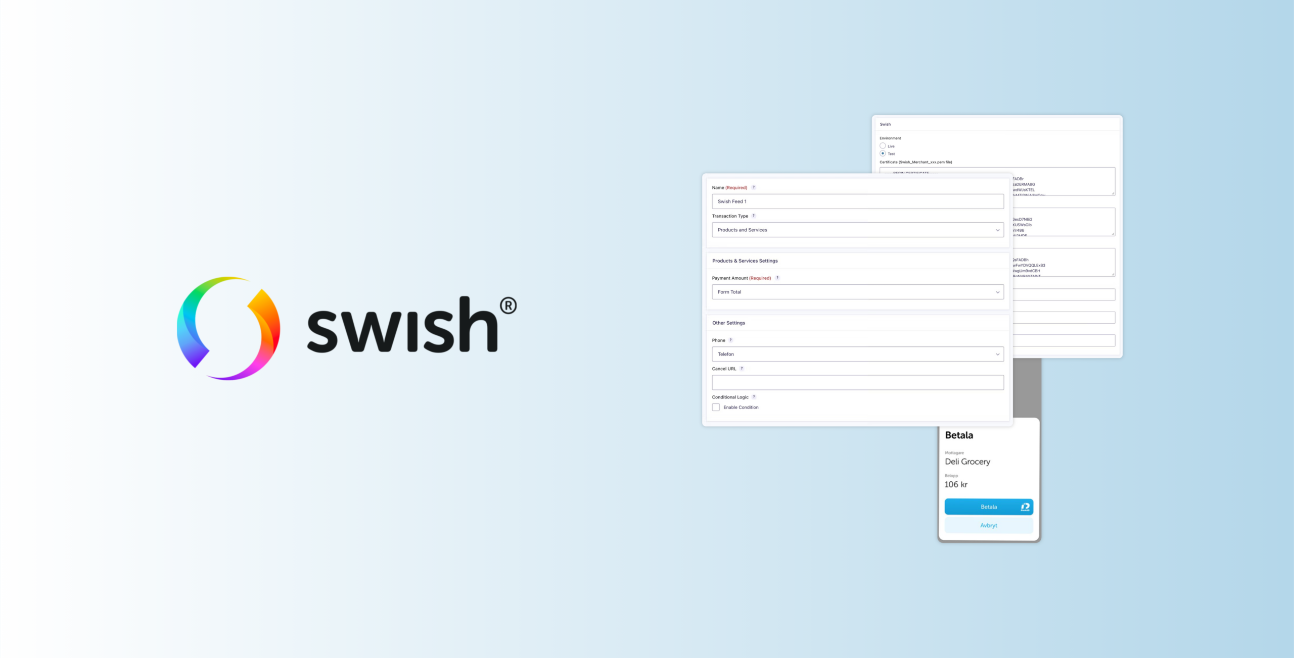 Swish for Gravity Forms