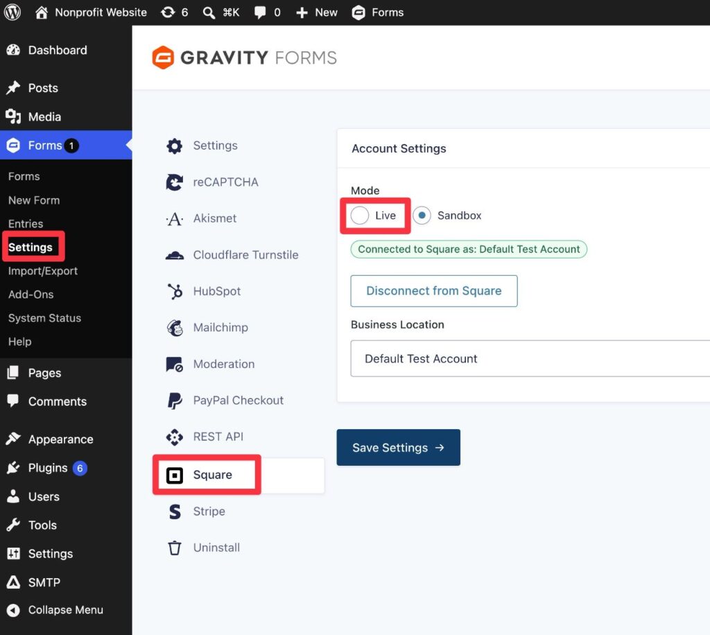 Enable live payments