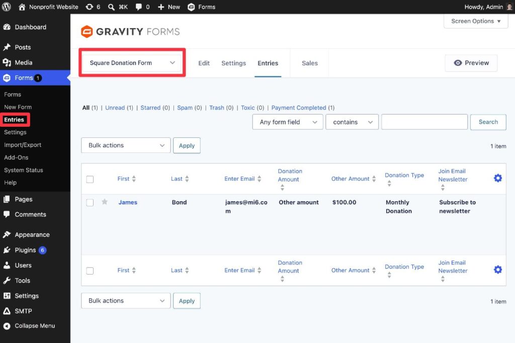 How to view donations