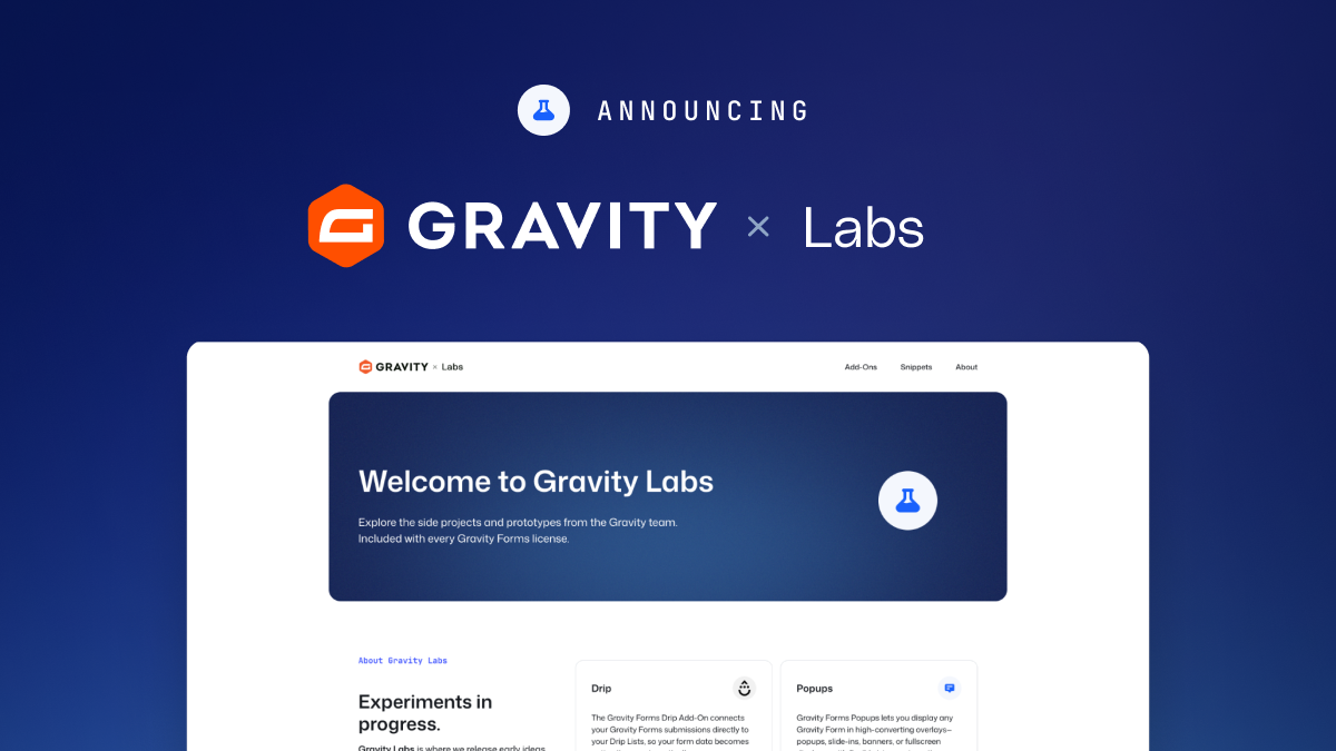 Introducing Gravity Labs - Gravity Forms