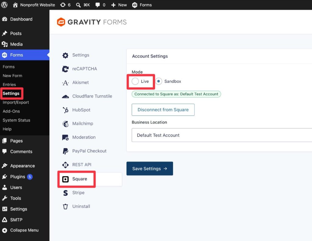 Enable live payments