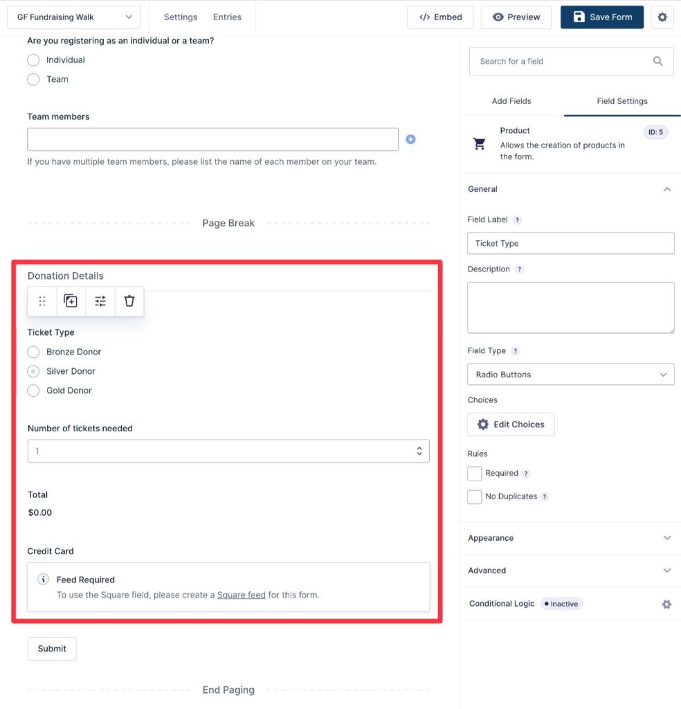 Adjust payment options