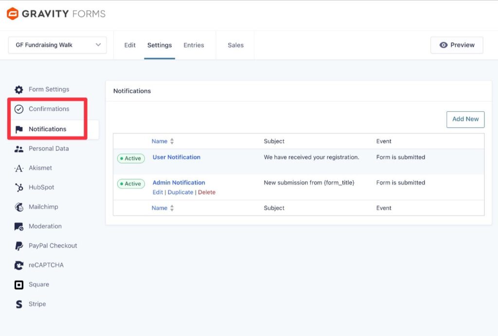 Create notifications