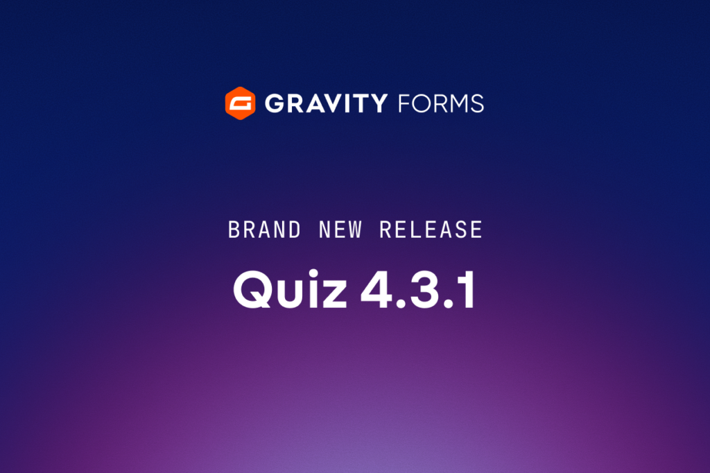 Brand new release: Quiz 4.3.1