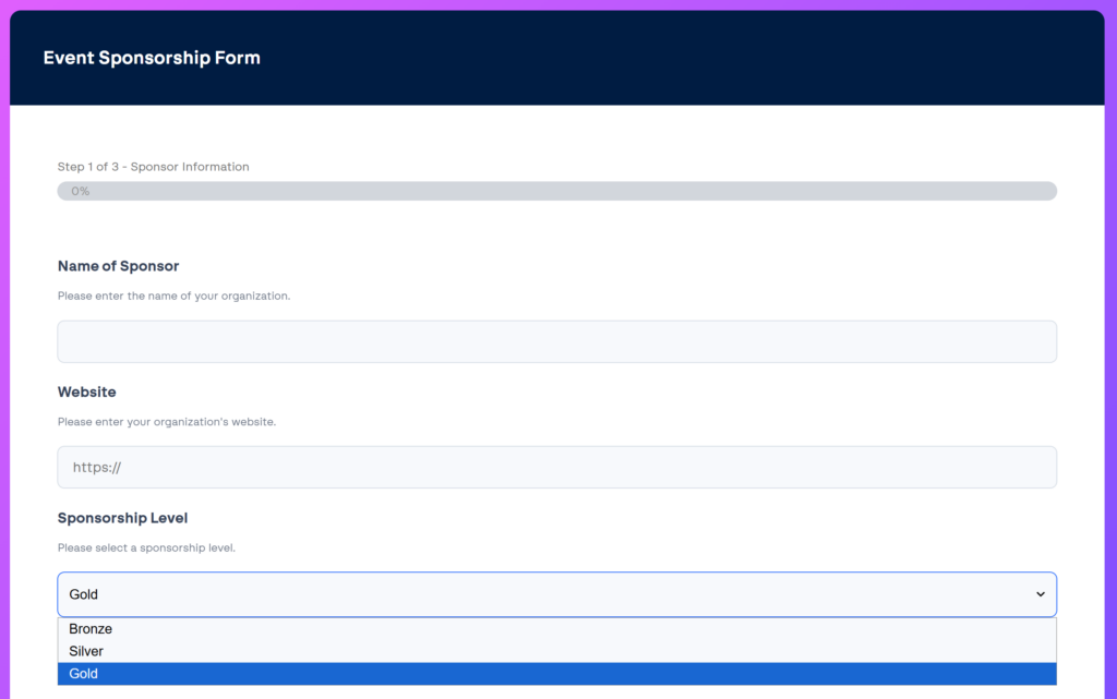 Sponsorship Form