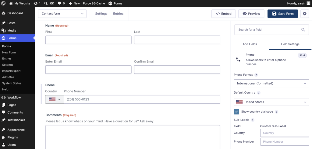 Gravity Forms 3.0 - international phone format settings