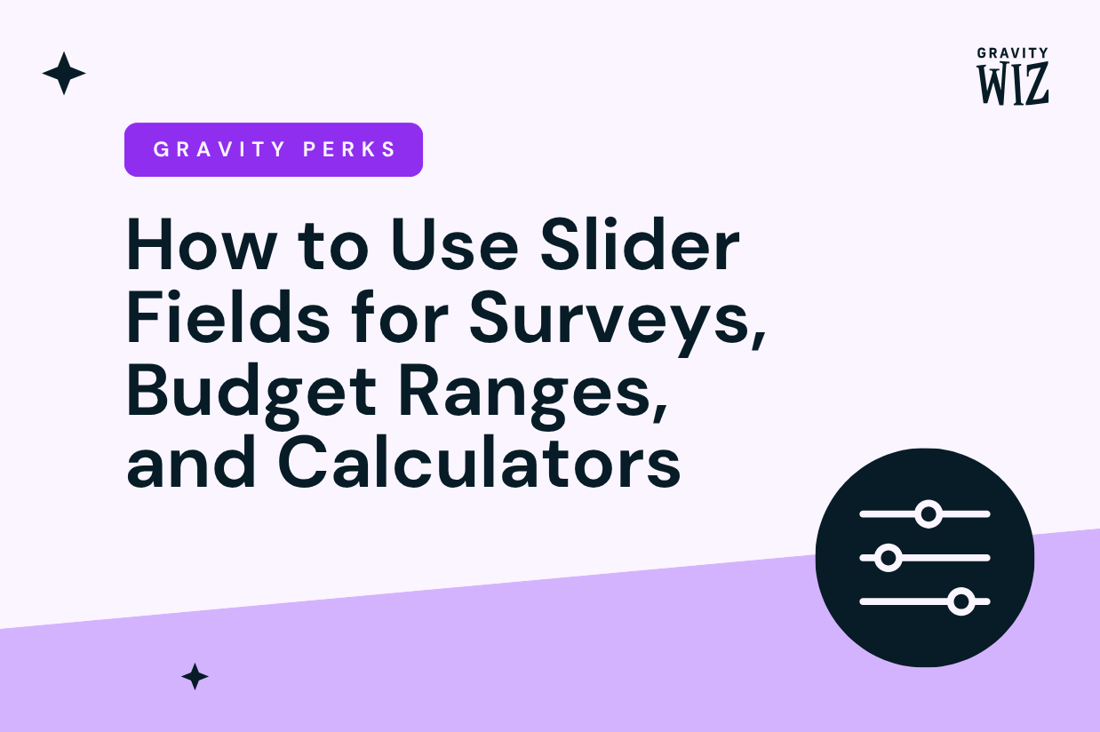 How to use Slider fields for surveys, budget ranges, and calculators
