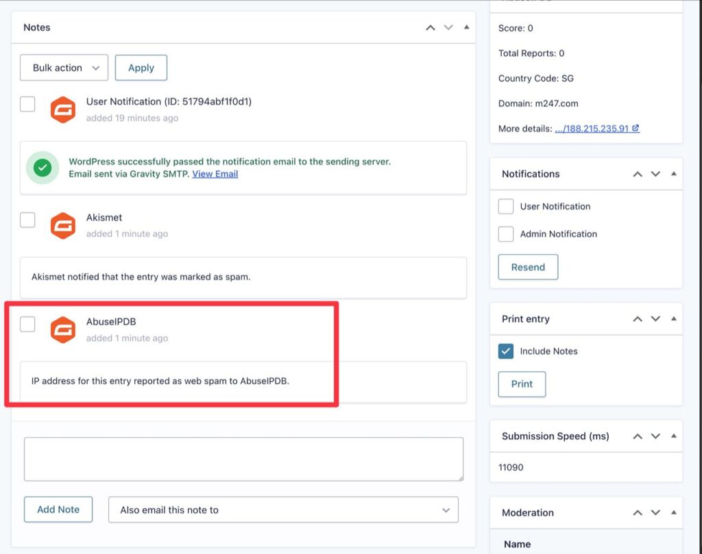 Report to AbuseIPDB