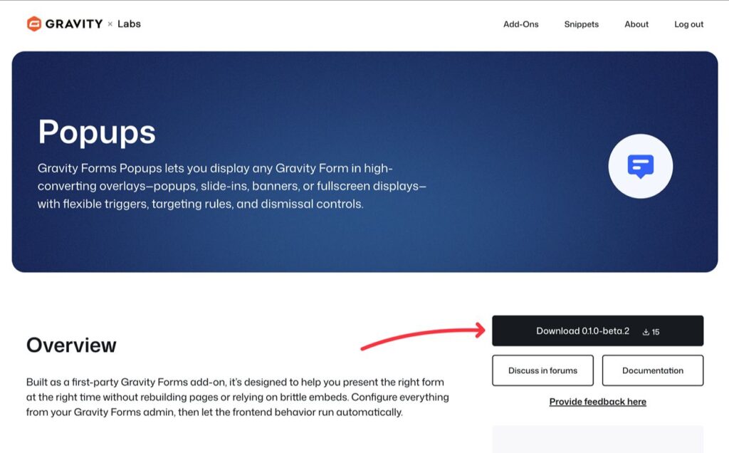 Download Gravity Forms Popups Add-On
