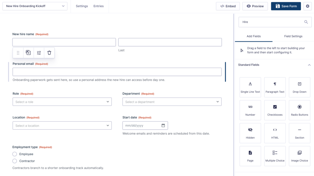 New Hire Onboarding