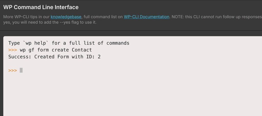 Using Gravity Forms CLI to create a form