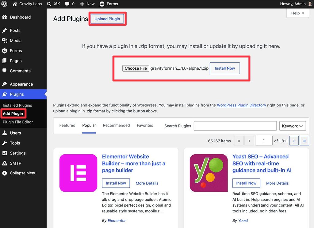 Install Gravity Forms n8n add-on