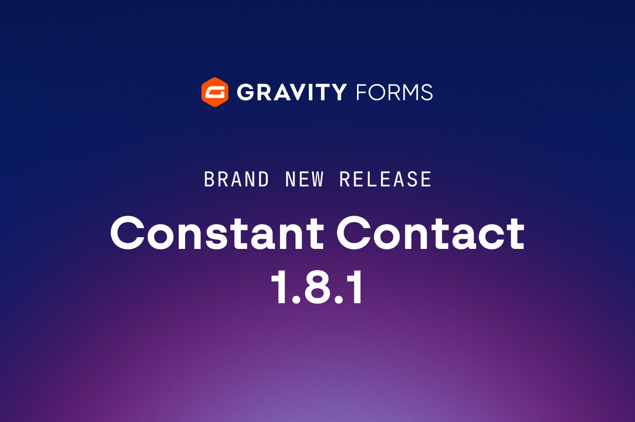 Brand New Release: Constant Contact 1.8.1