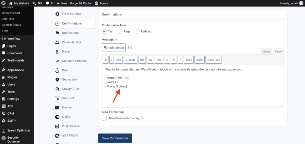 Gravity Forms 3.1.2 merge tag modifier
