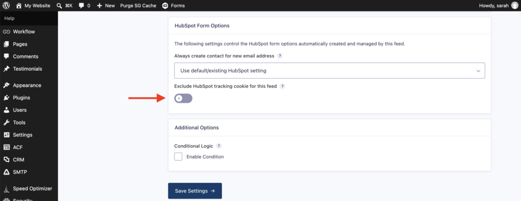 HubSpot 3.0.4 setting to exclude tracking