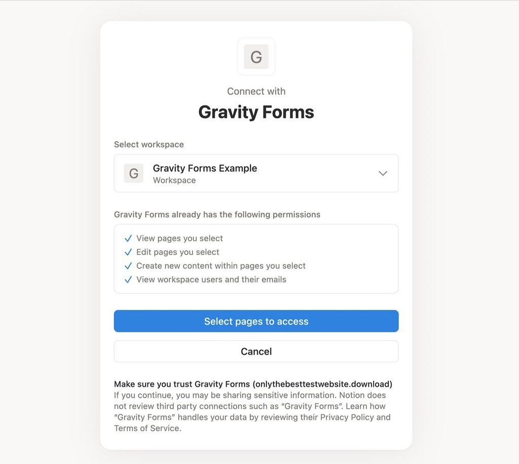 Choose pages to auth