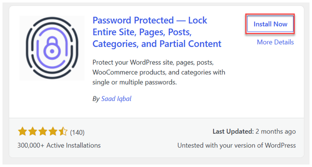 Password Protected plugin in WordPress search results